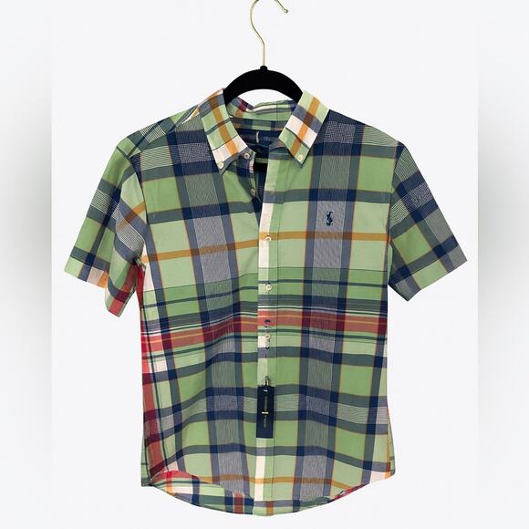 Ralph Lauren Custom Fit Short Sleeve Madras Plaid Shirt – Size S – New with Tags - Picture 2 of 6